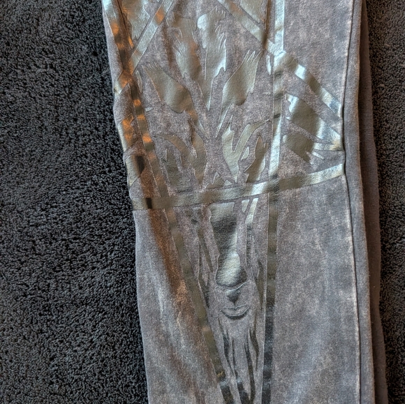 Killstar Grave Bound Split Acid Wash Black Goth Witch Alt Core Leggings Occult S - Picture 8 of 15